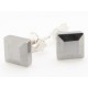 Tungsten Wolfram Ohrstecker "Square Simple Facette" by Monarch