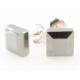 Tungsten Wolfram Ohrstecker "Square Simple Facette" by Monarch