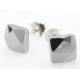 Tungsten Wolfram Ohrstecker "Square Facette" by Monarch