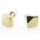 Tungsten Wolfram Ohrstecker "Square Line 24K Gold" by Monarch