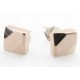 Tungsten Wolfram Ohrstecker "Square Line Rose Gold" by Monarch