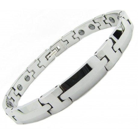 Tungsten (Wolfram) Armband "Str8 Wide" Magnet  by Monarch