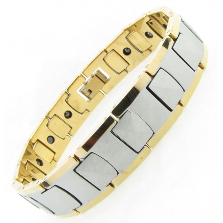 Tungsten (Wolfram) Armband "Square FG" Magnet
