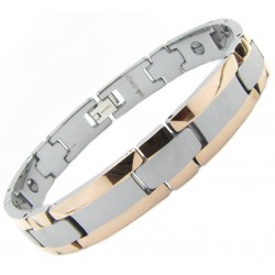 Tungsten (Wolfram) Armband "Str8 Wide Rose Gold" Magnet