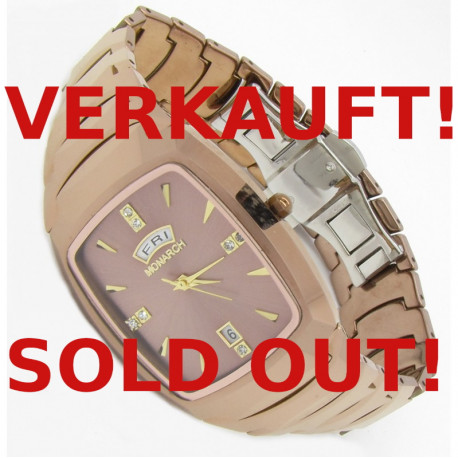 Monarch Tungsten Wolfram Armband Uhr "Jakobsburg Rosegold"
