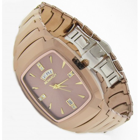 Monarch Tungsten Wolfram Armband Uhr "Jakobsburg Rosegold"