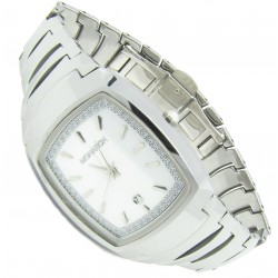 Monarch Tungsten Wolfram Armband Uhr "Royal Pure White"