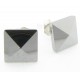 Tungsten Wolfram Ohrstecker "Square Str8" by Monarch