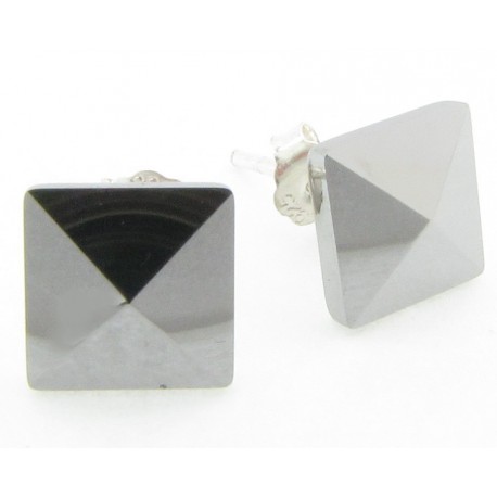 Tungsten Wolfram Ohrstecker "Square Str8" by Monarch